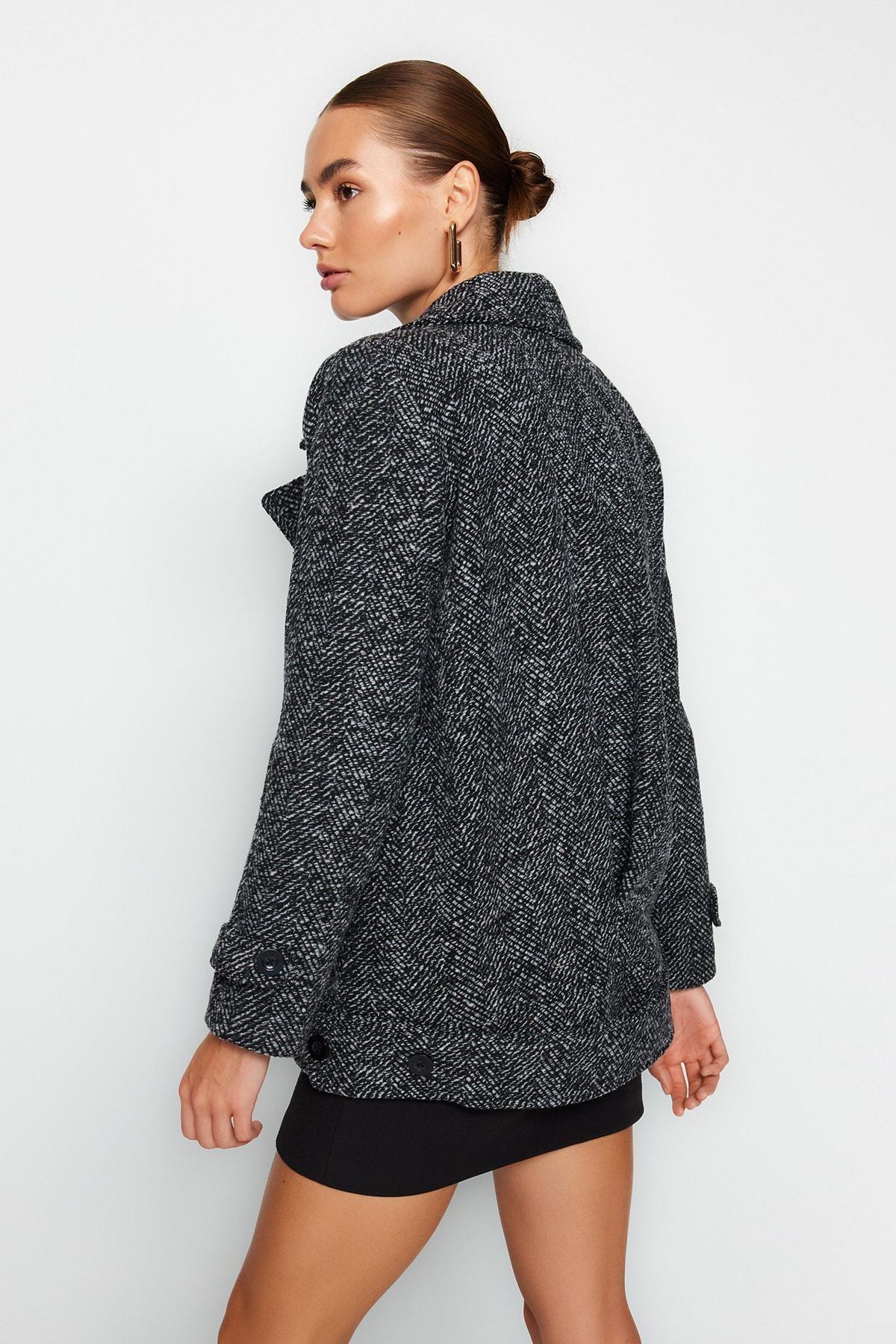 Black Oversize Coat, , large image number 4