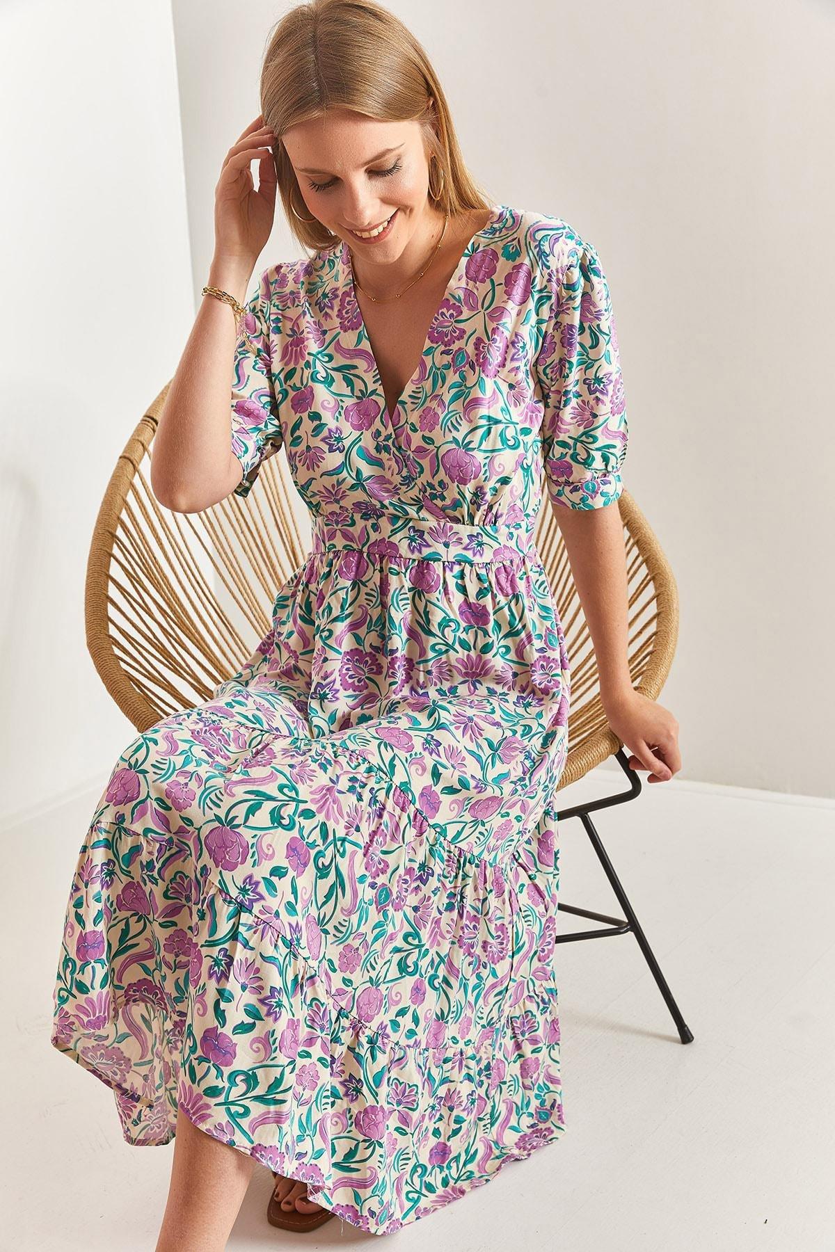 White Short Sleeve Double Breasted Dress, , large image number 0