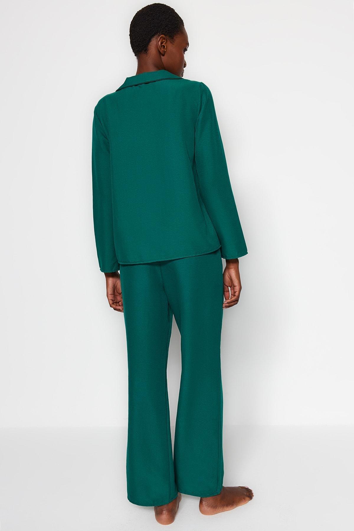 Green Occasion Wear Pajamas Set, , large image number 5