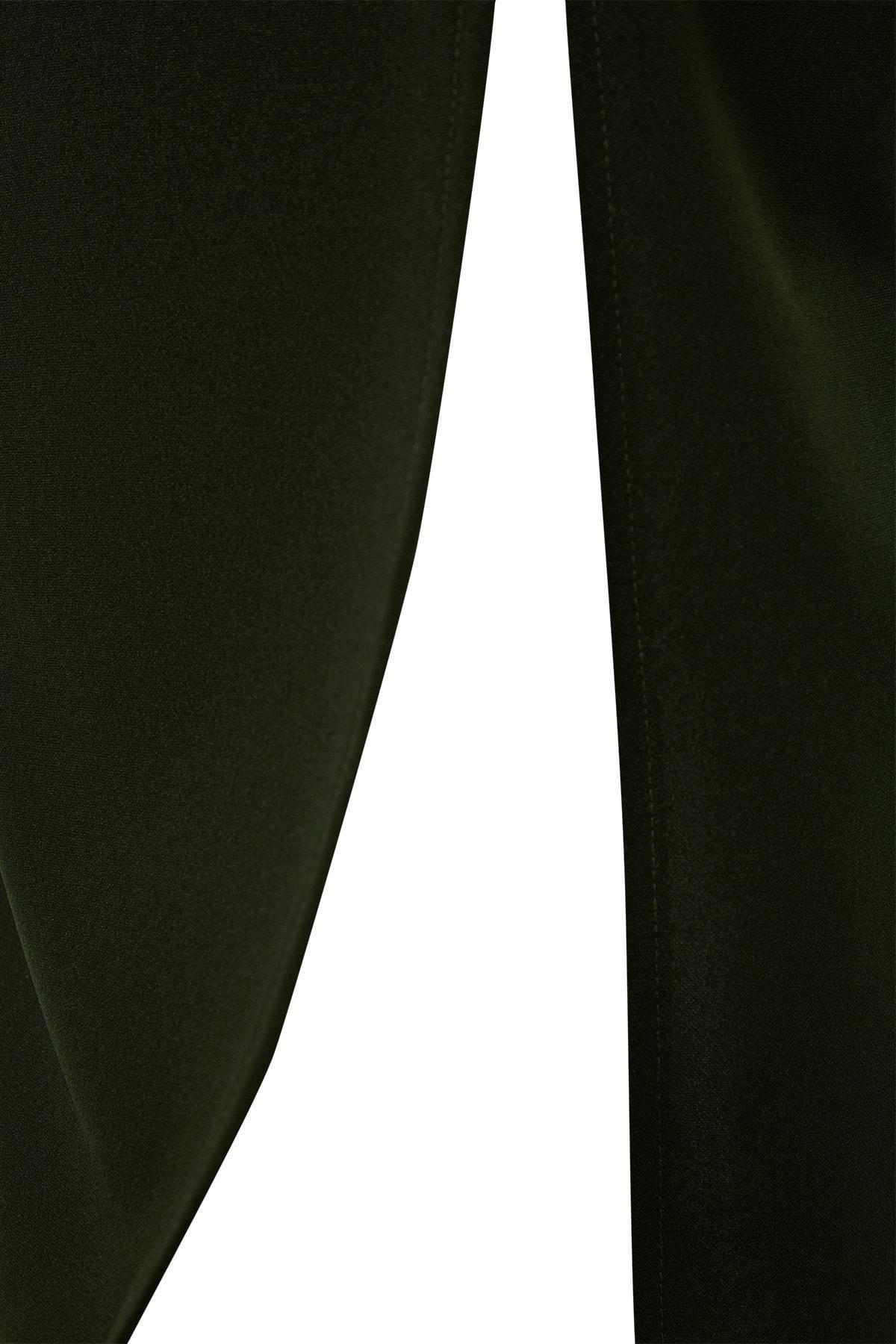 Trendyol - Khaki Slit High Waist Knitted Maxi Skirt