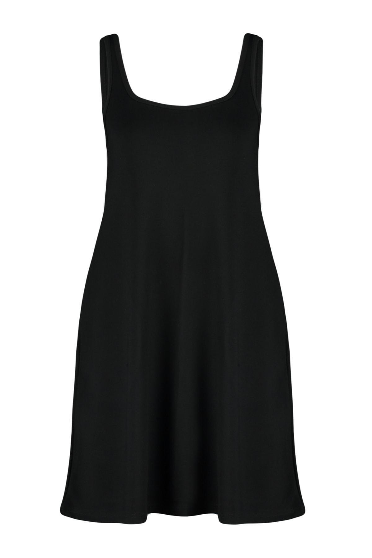 Black Gilet Skater Waistcoat Dress, , large image number 5