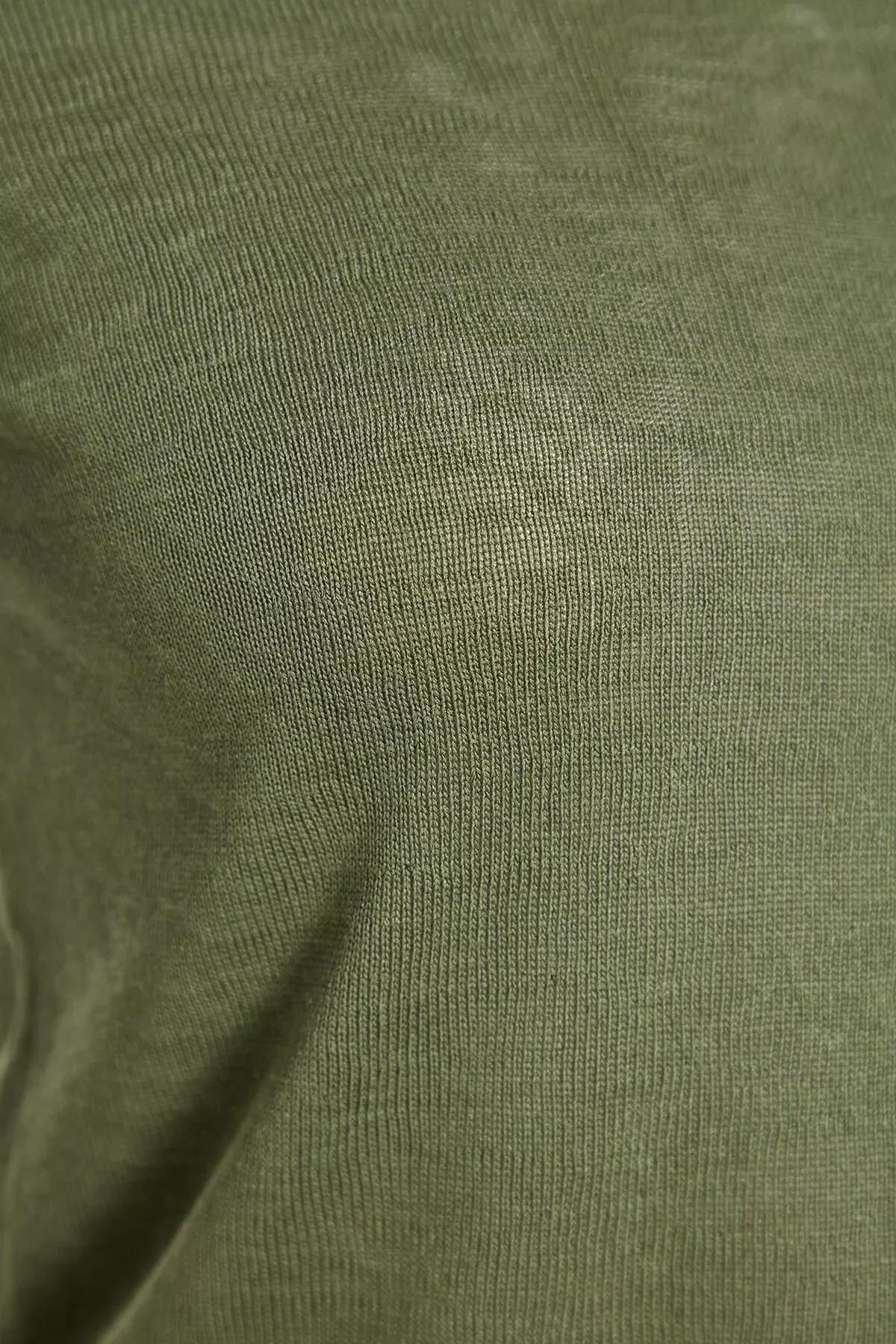 بلوزة مُحاكة قصيرة، كاكي, Khaki, large image number 6