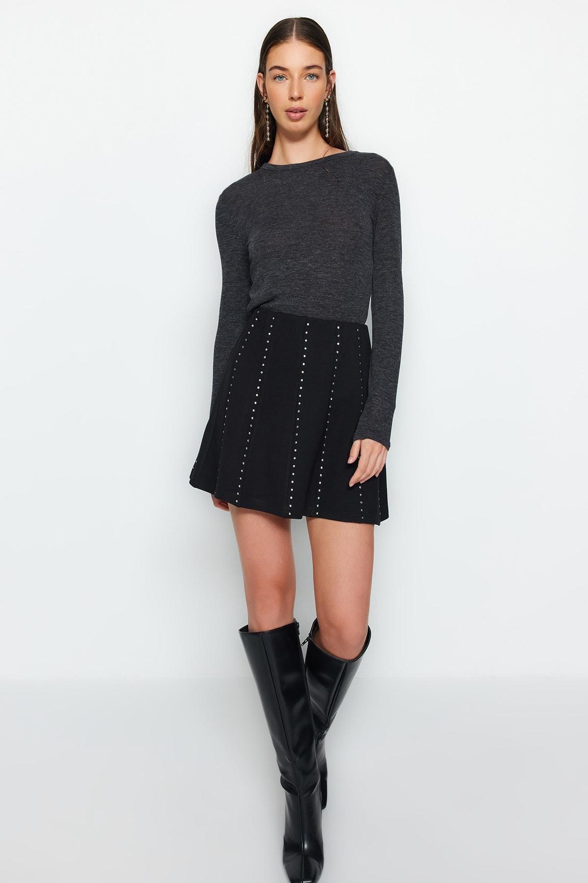 Black Mini Skirt, , large image number 0