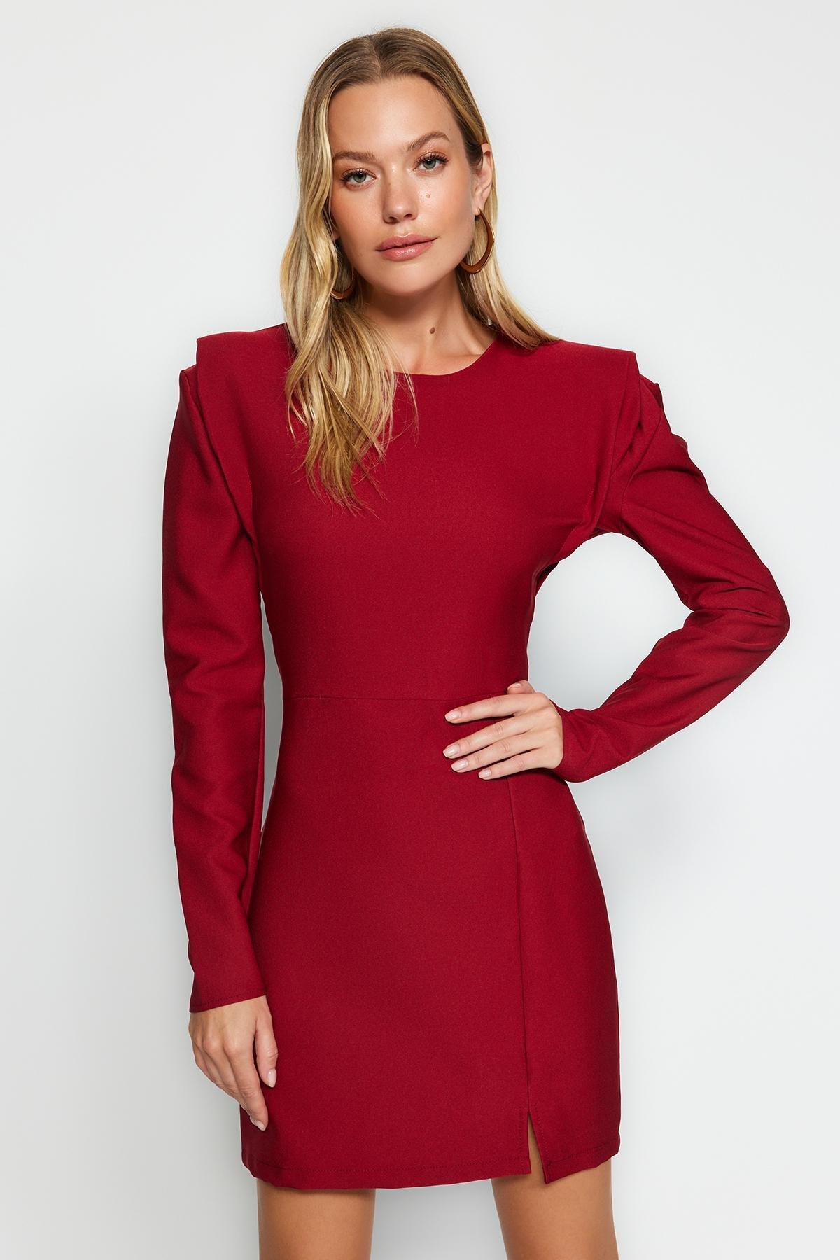 Trendyol - Red Padded Woven Dress