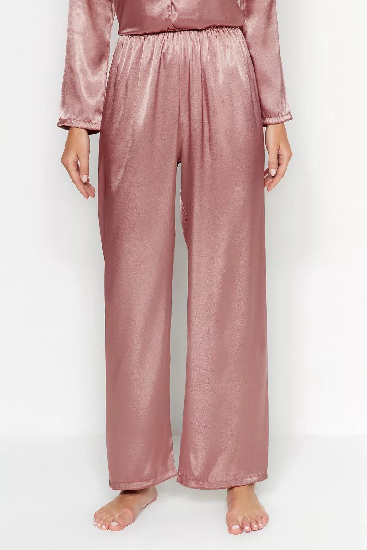 Pink Satin Weave Pyjamas Set, C101_1537, large image number 4