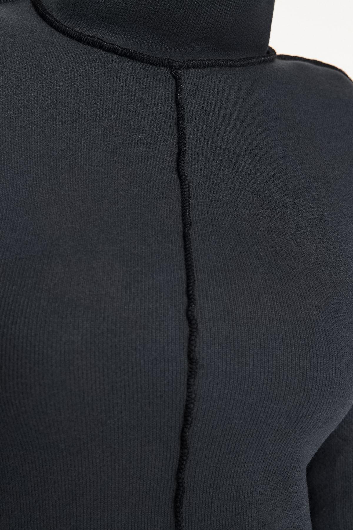 Grey A-Line Midi Dress, , large image number 4