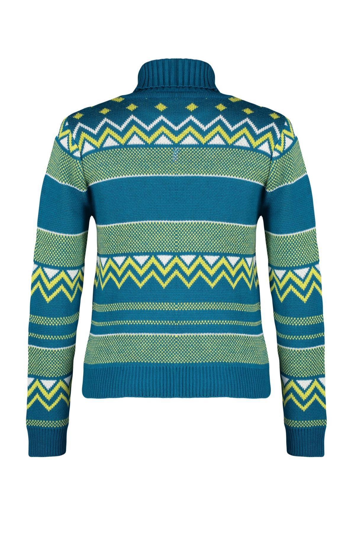 Trendyol - Navy Patterned Knitwear Sweater