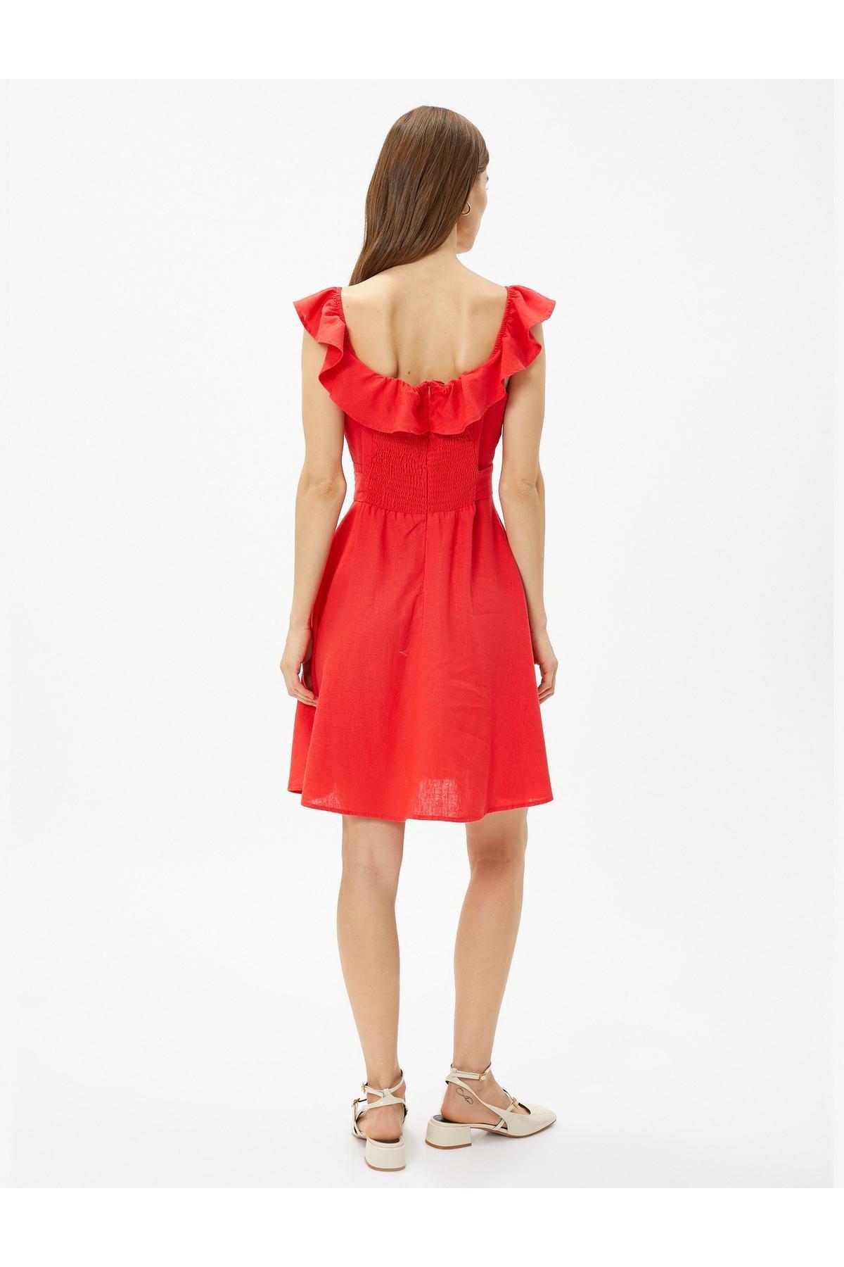 Koton - Red Linen Dress