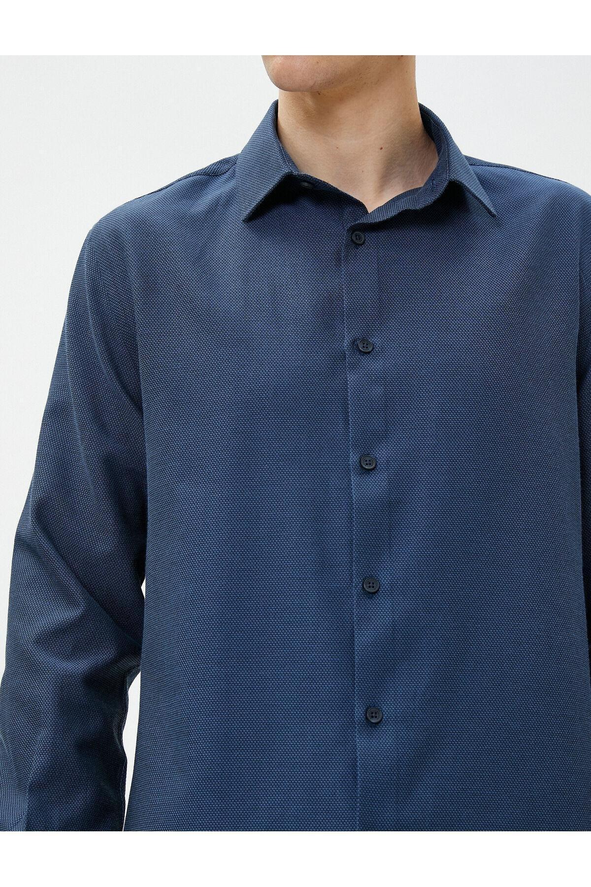 Koton - Navy Collared Buttoned Shirt