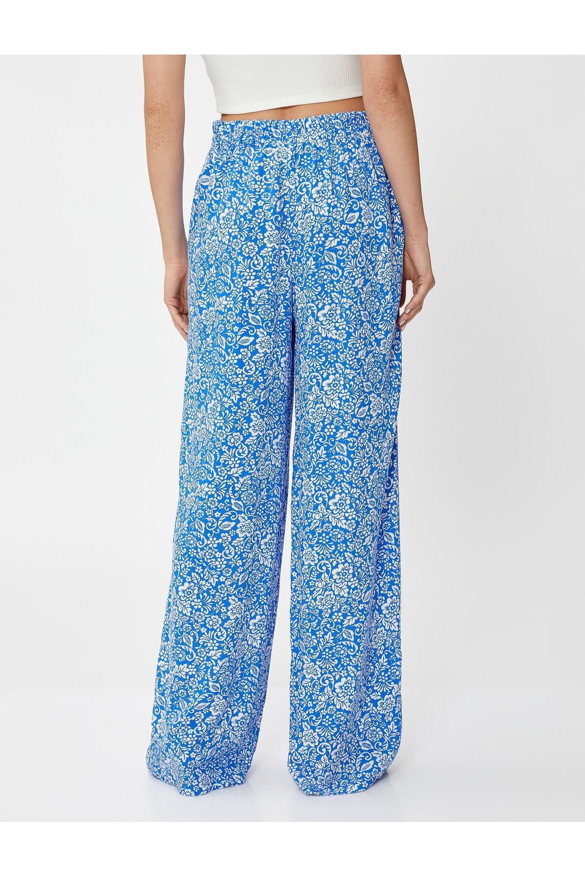 Koton - Blue Pattern Floral Trousers