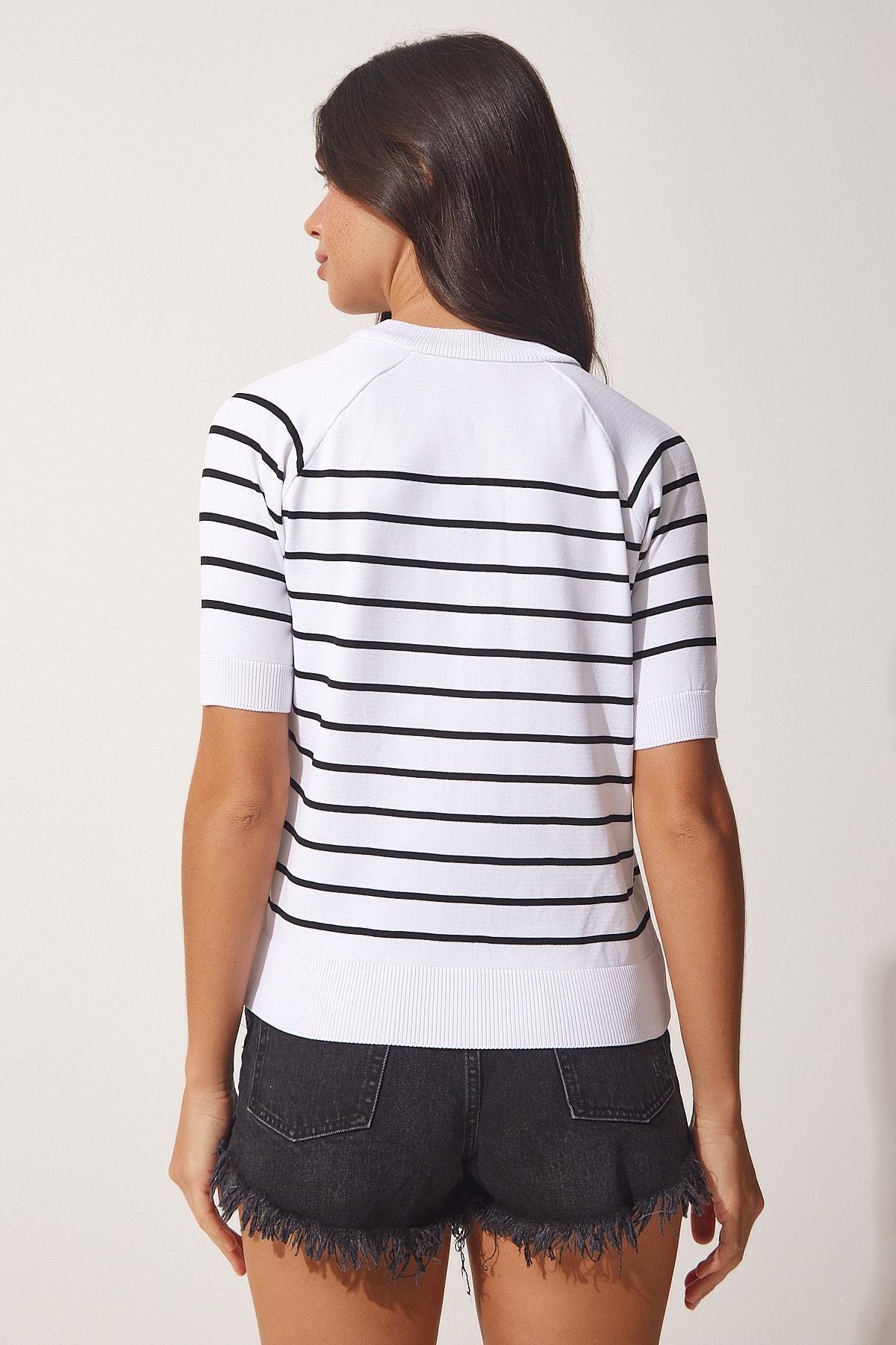 White Striped Blouse, , large image number 4