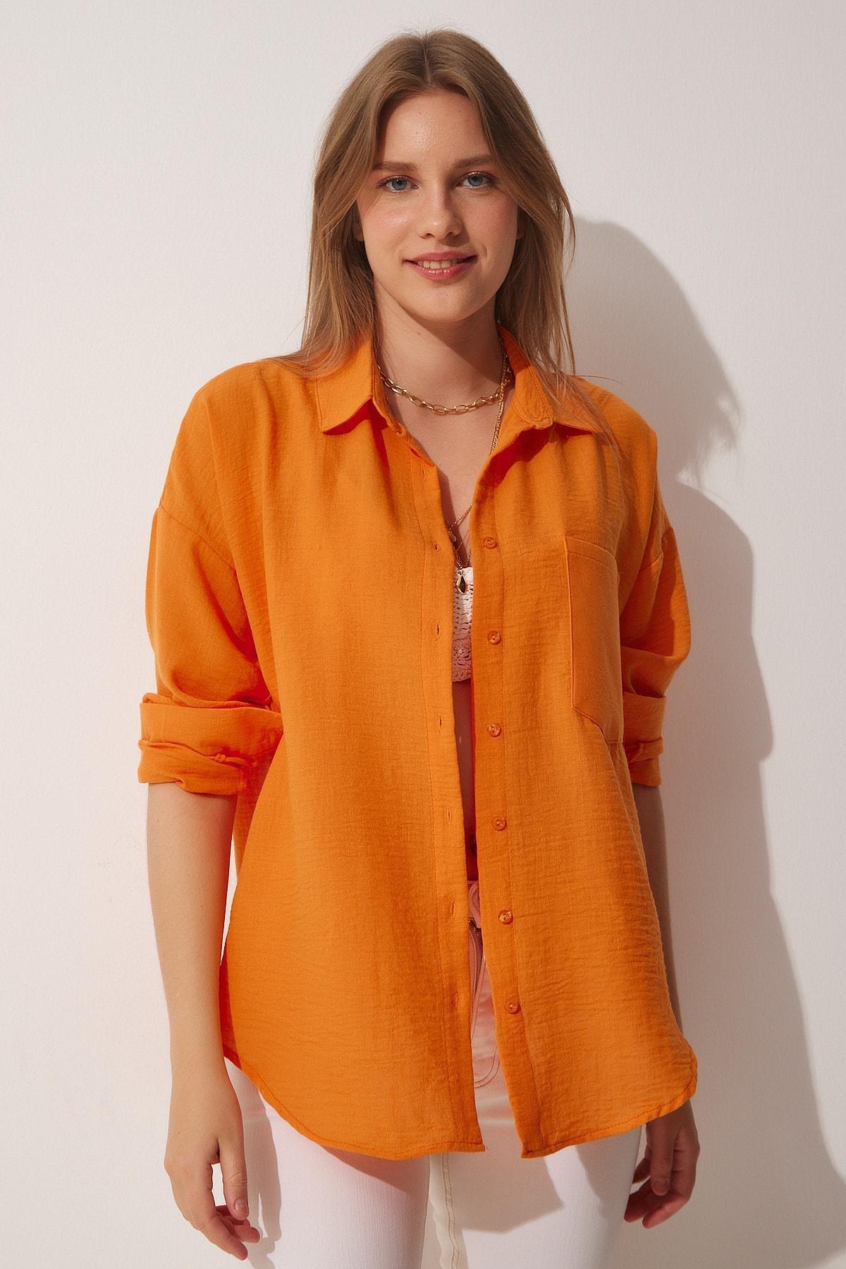 Happiness Istanbul - Orange Oversize Arion Shirt
