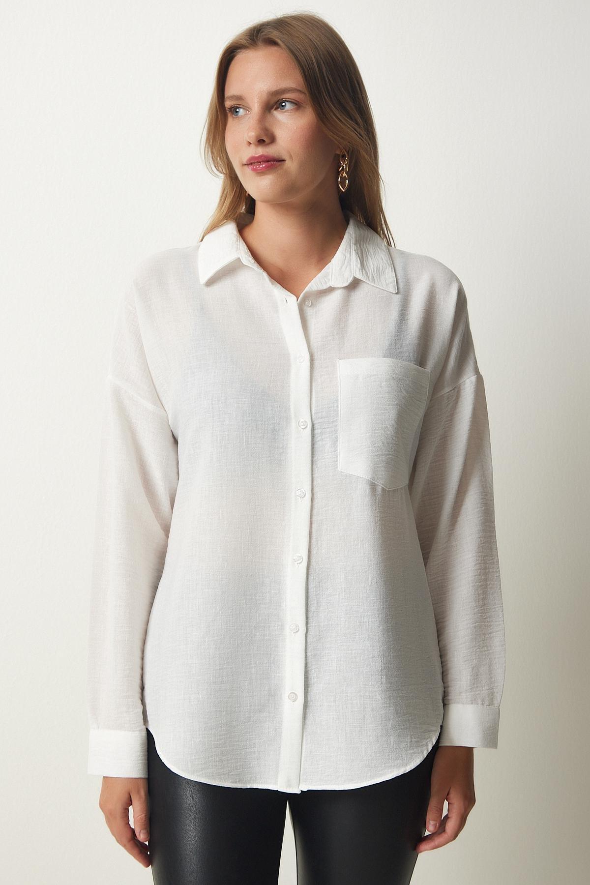 Happiness Istanbul - White Oversize Shirt