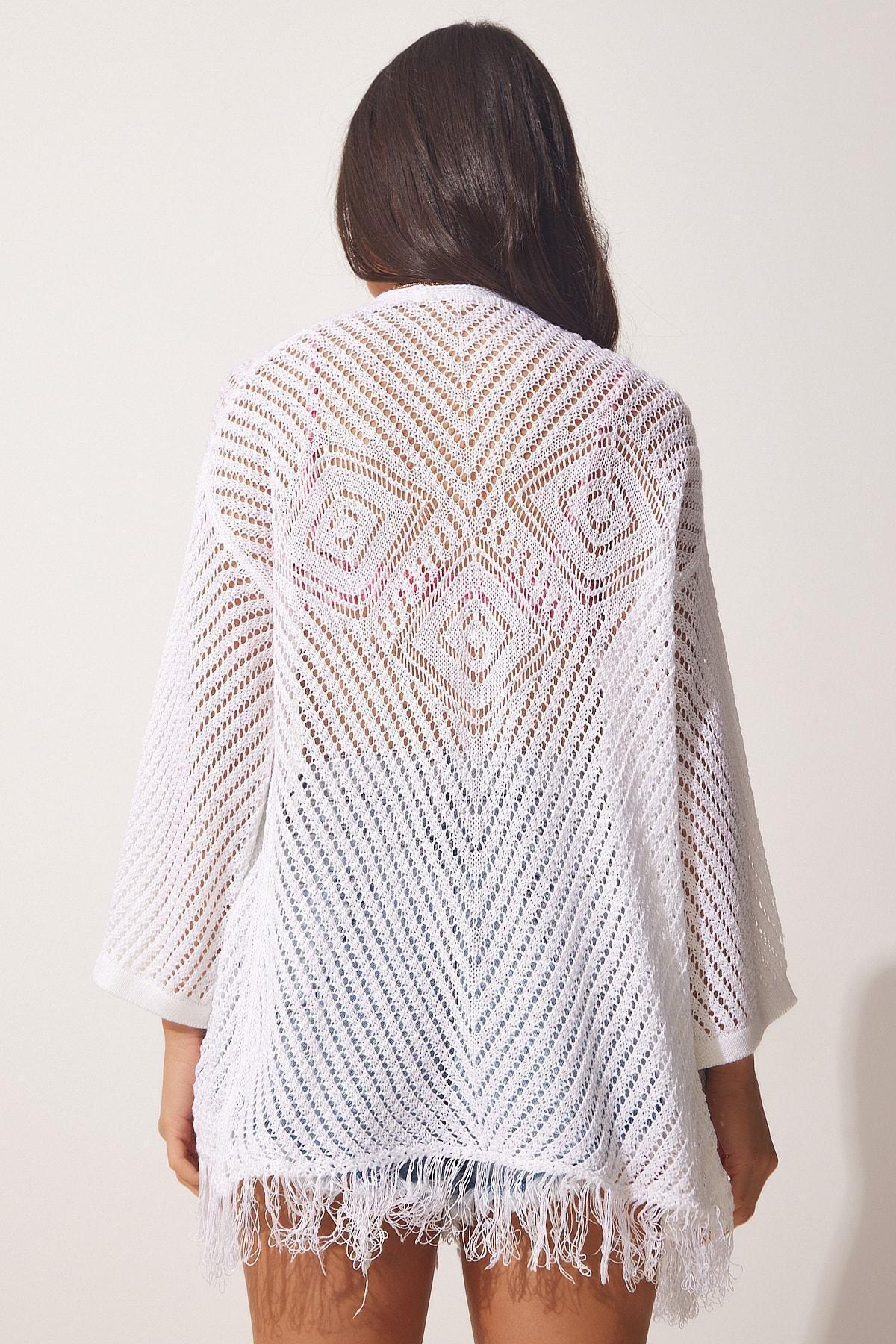 White Regular Cardigan, White, large image number 2