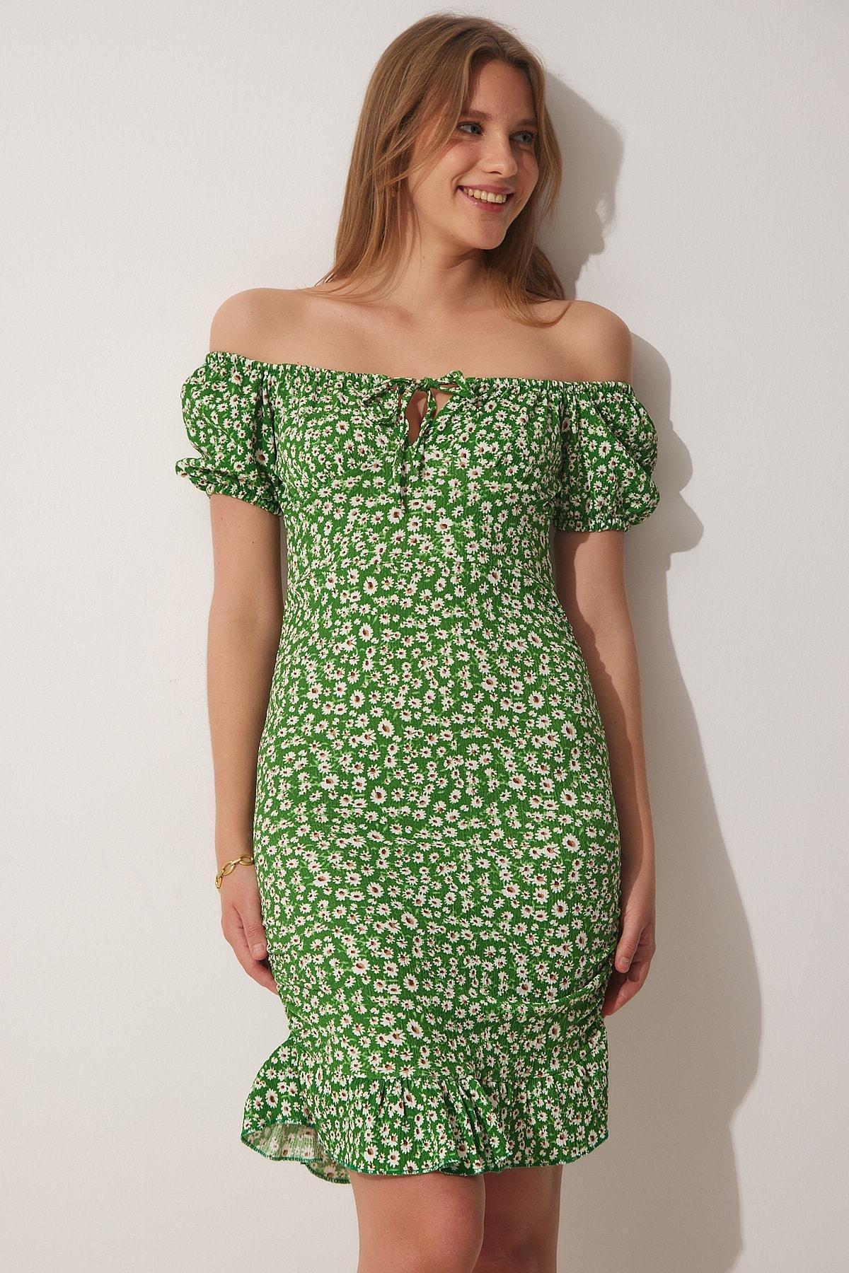 Happiness Istanbul - Green A-Line Dress