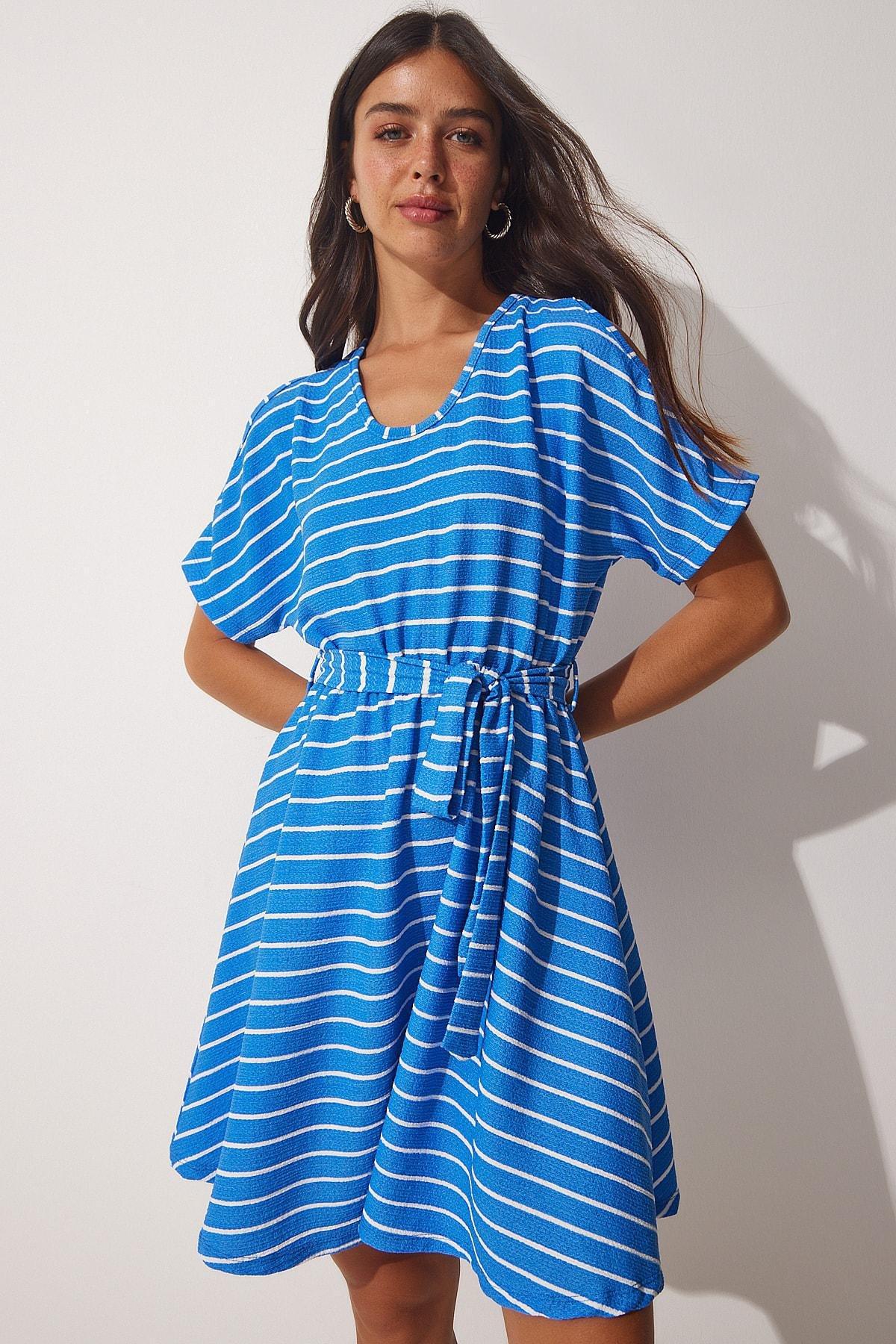 Blue A-Line Dress, , large image number 1