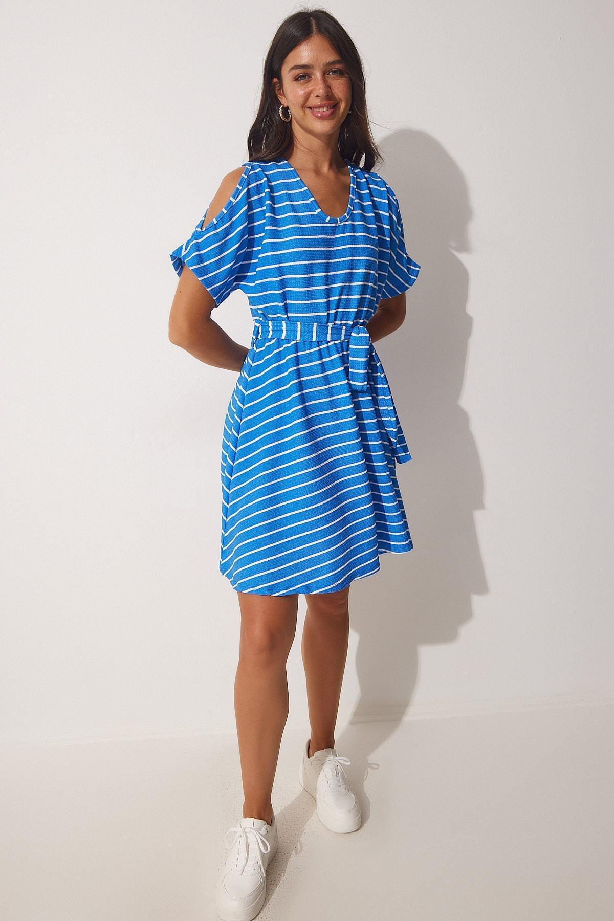 Blue A-Line Dress, , large image number 2