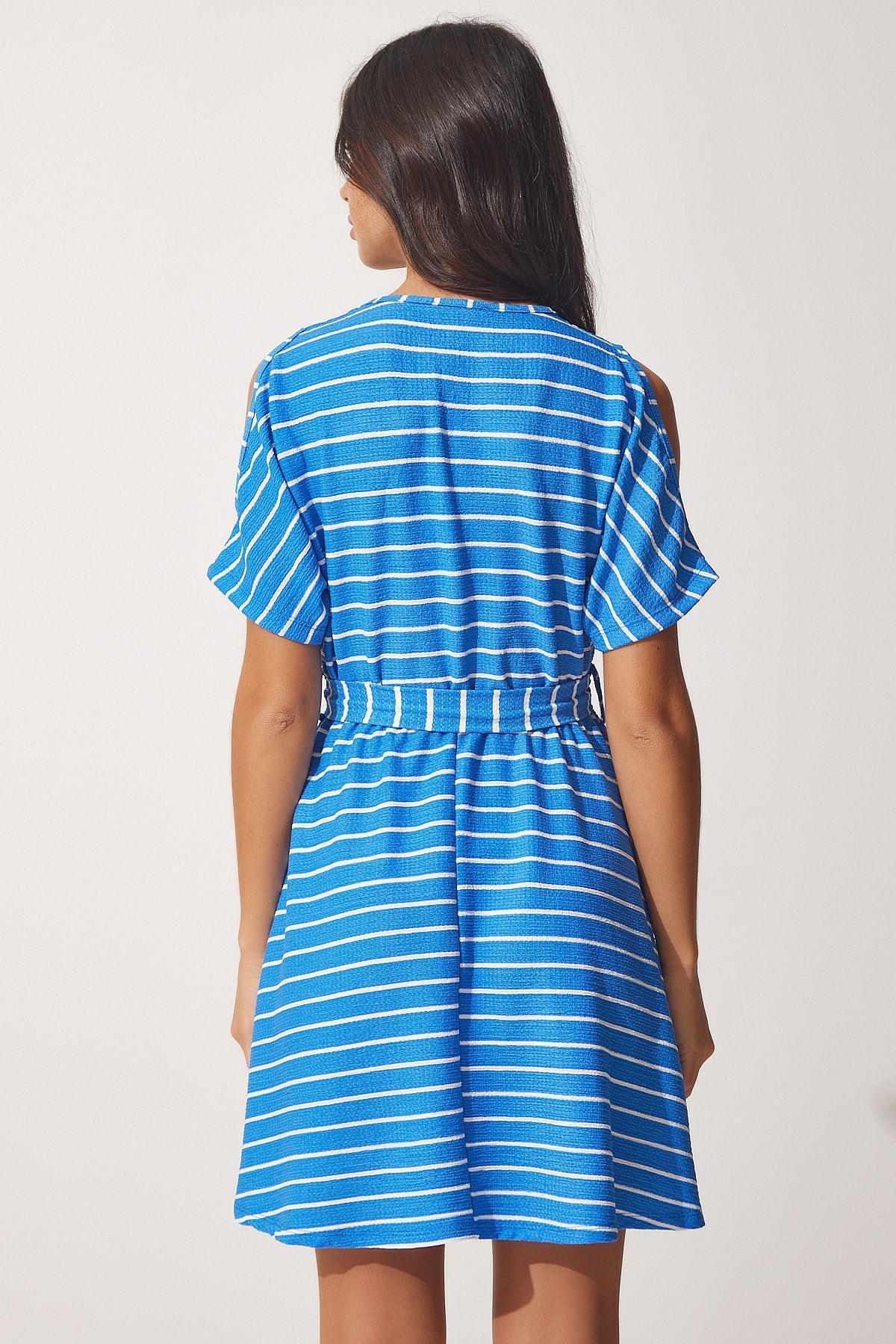 Blue A-Line Dress, , large image number 4