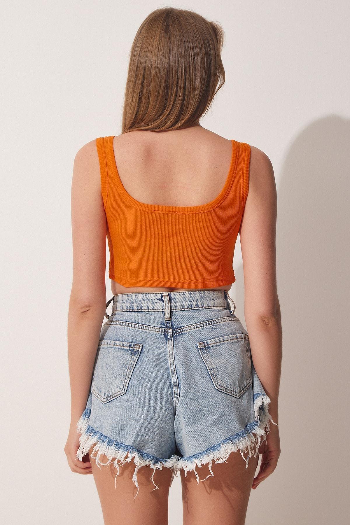 Orange Slim Fit Blouse, Orange Green, large image number 3