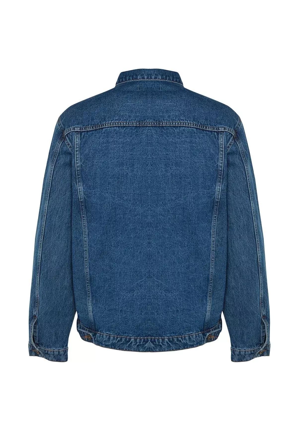 Blue Regular Fit Denim Jeans Jacket, C101_1774, large image number 6