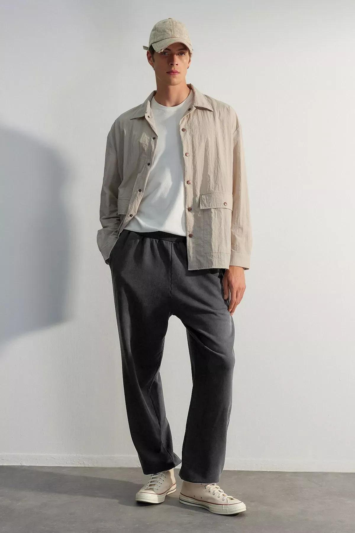 Grey Limited Edition Oversize Cotton Sweatpants, C101_1494, medium