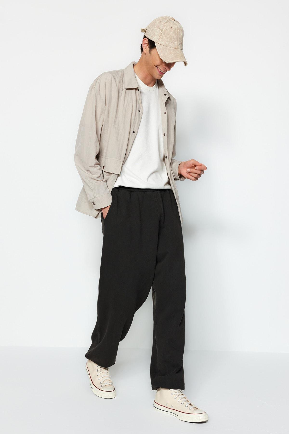 Grey Limited Edition Oversize Cotton Sweatpants, , large image number 2