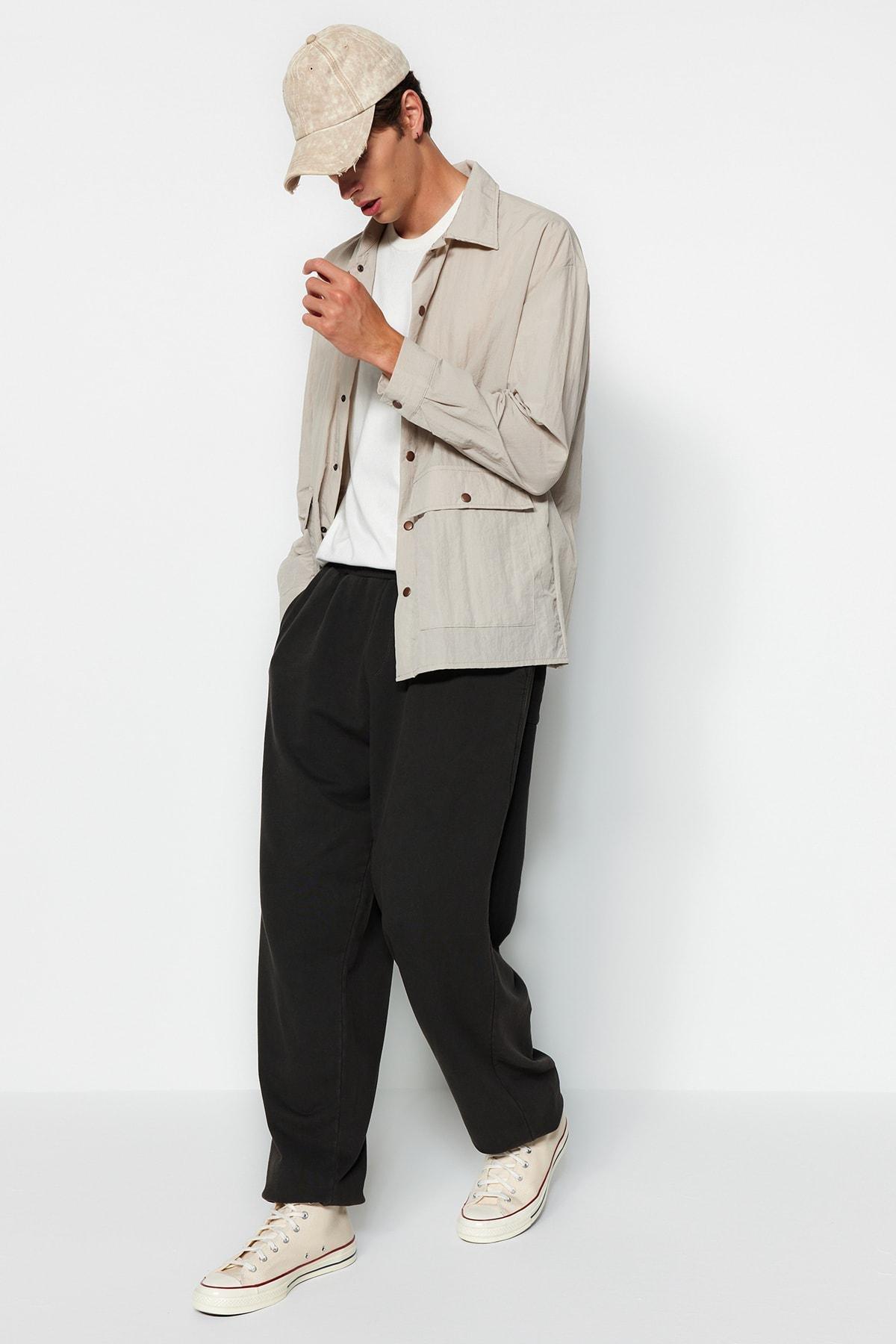 Grey Limited Edition Oversize Cotton Sweatpants, , large image number 3