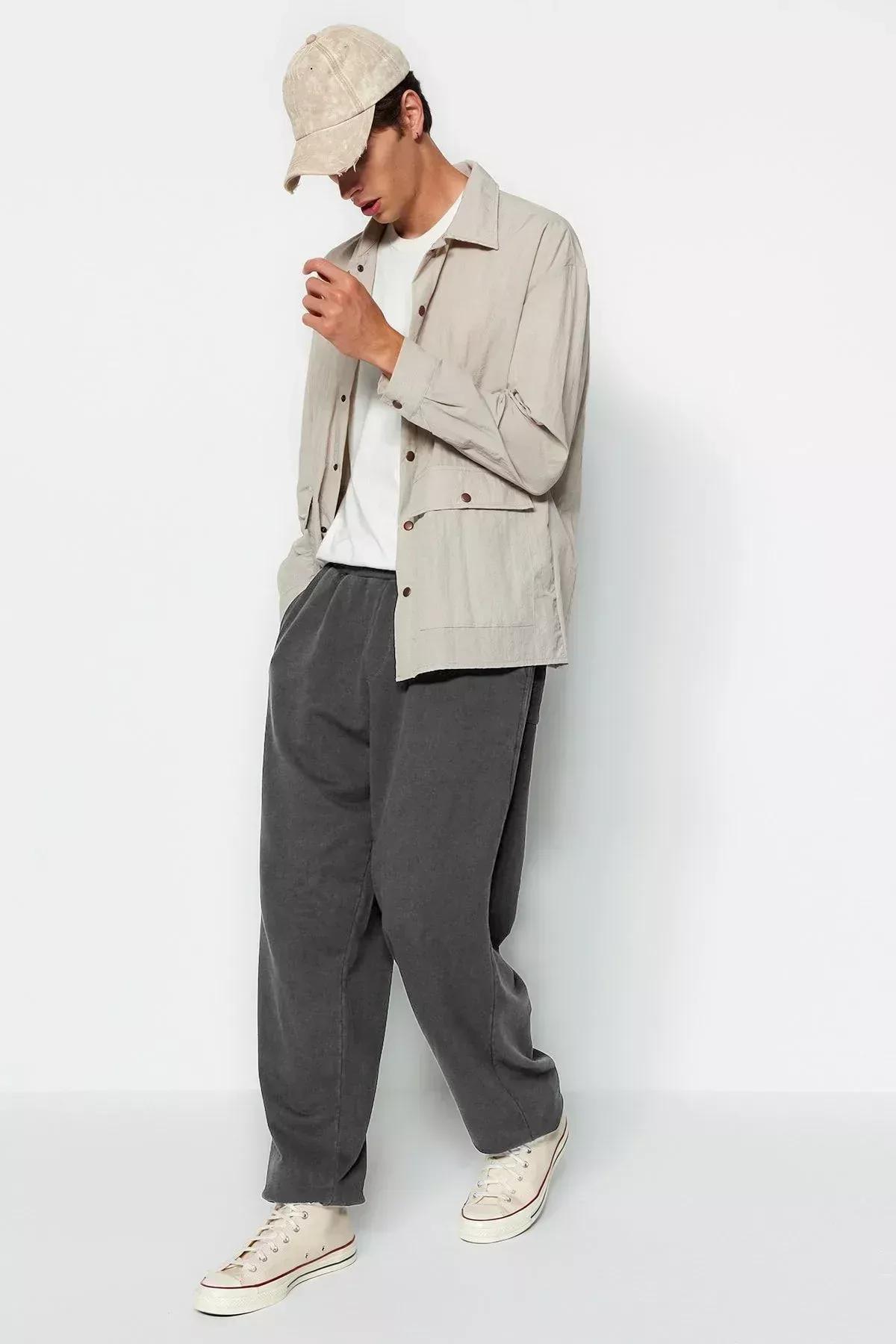 Grey Limited Edition Oversize Cotton Sweatpants, , large image number 8