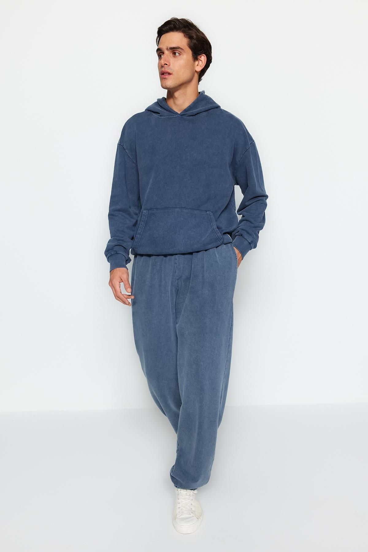 Blue Oversized Limited Edition Sweatpants., , large image number 0