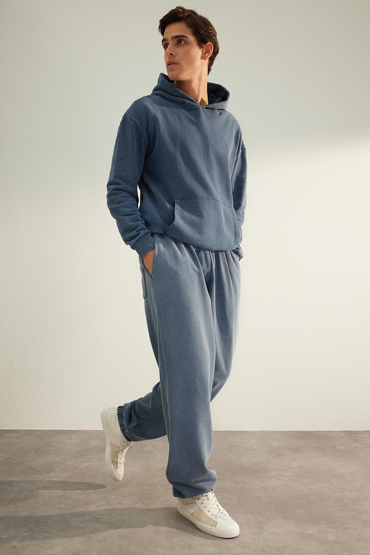Blue Oversized Limited Edition Sweatpants., , large image number 1