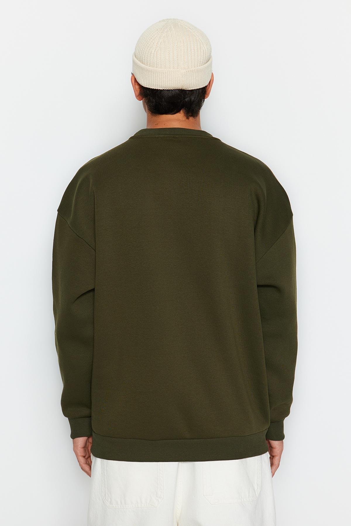 Khaki Limited Edition Oversized Sweatshirt, , large image number 5