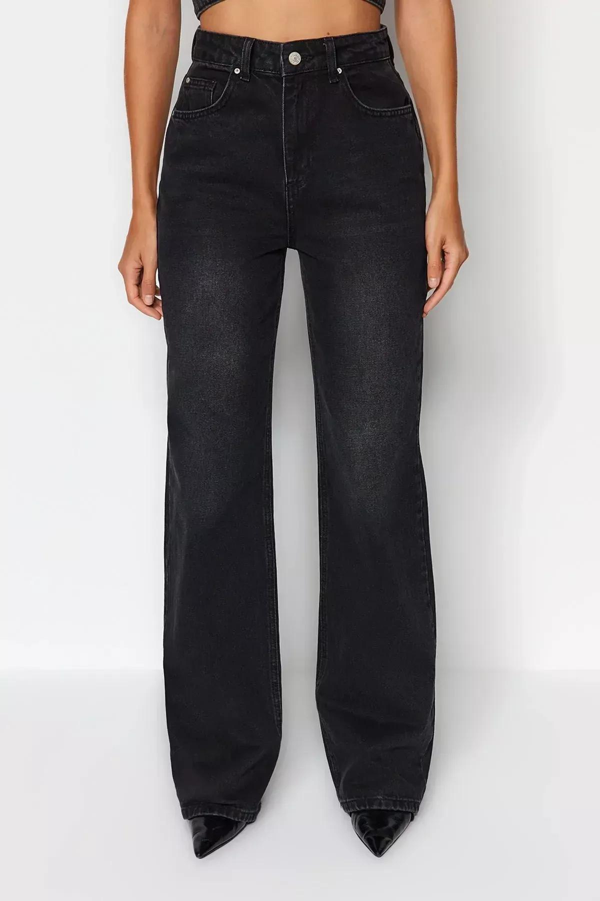 Navy High Waist Wide Leg, BLACK, large image number 3