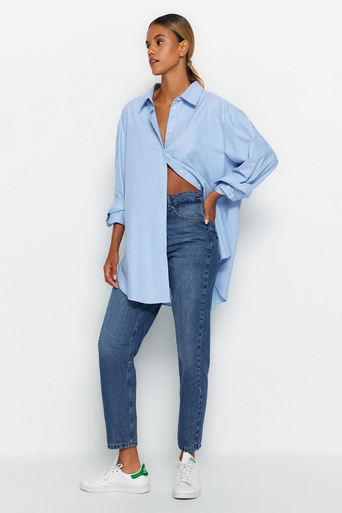 Blue Mom Jeans, , large image number 2