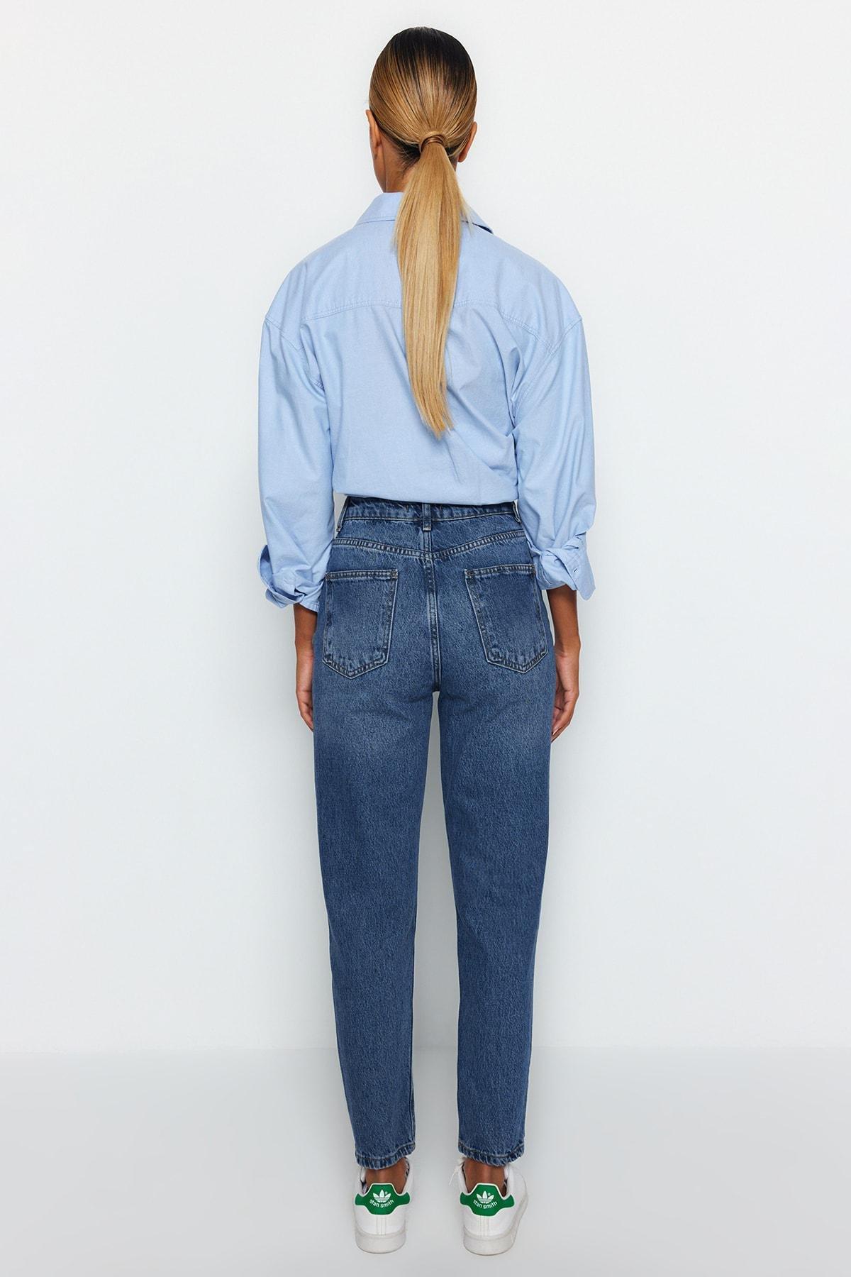 Blue Mom Jeans, , large image number 5