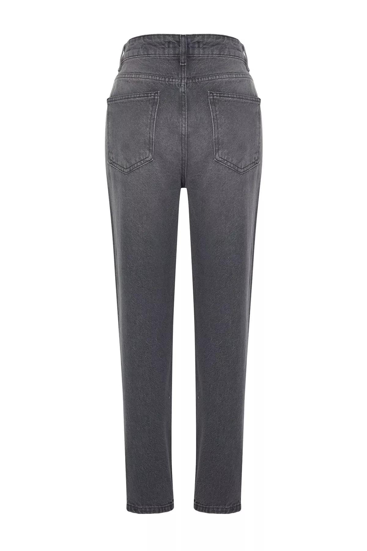 Grey Mom Jeans, , large image number 7