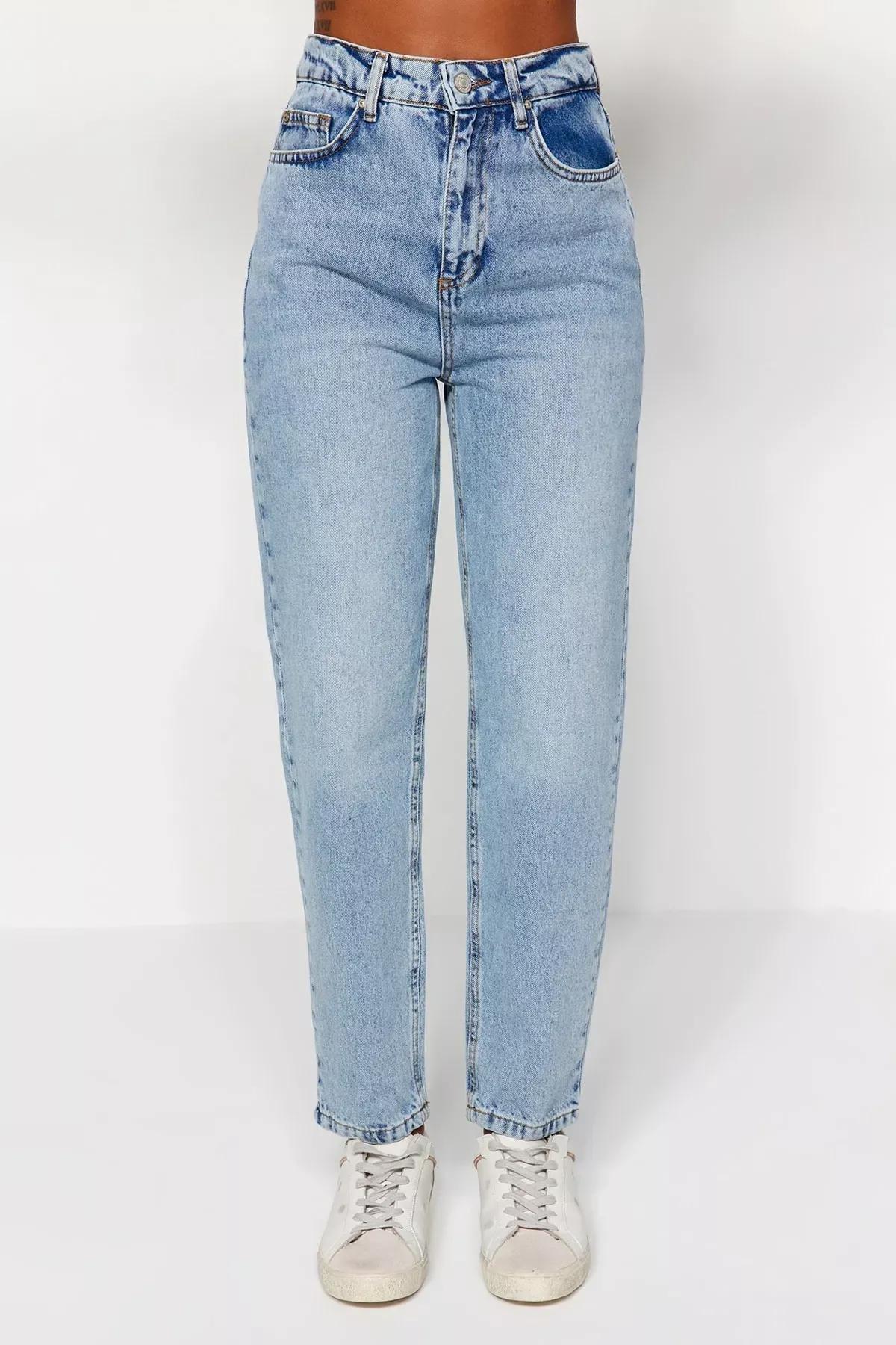 Blue Mom Jeans, LIGHT BLUE, large image number 3