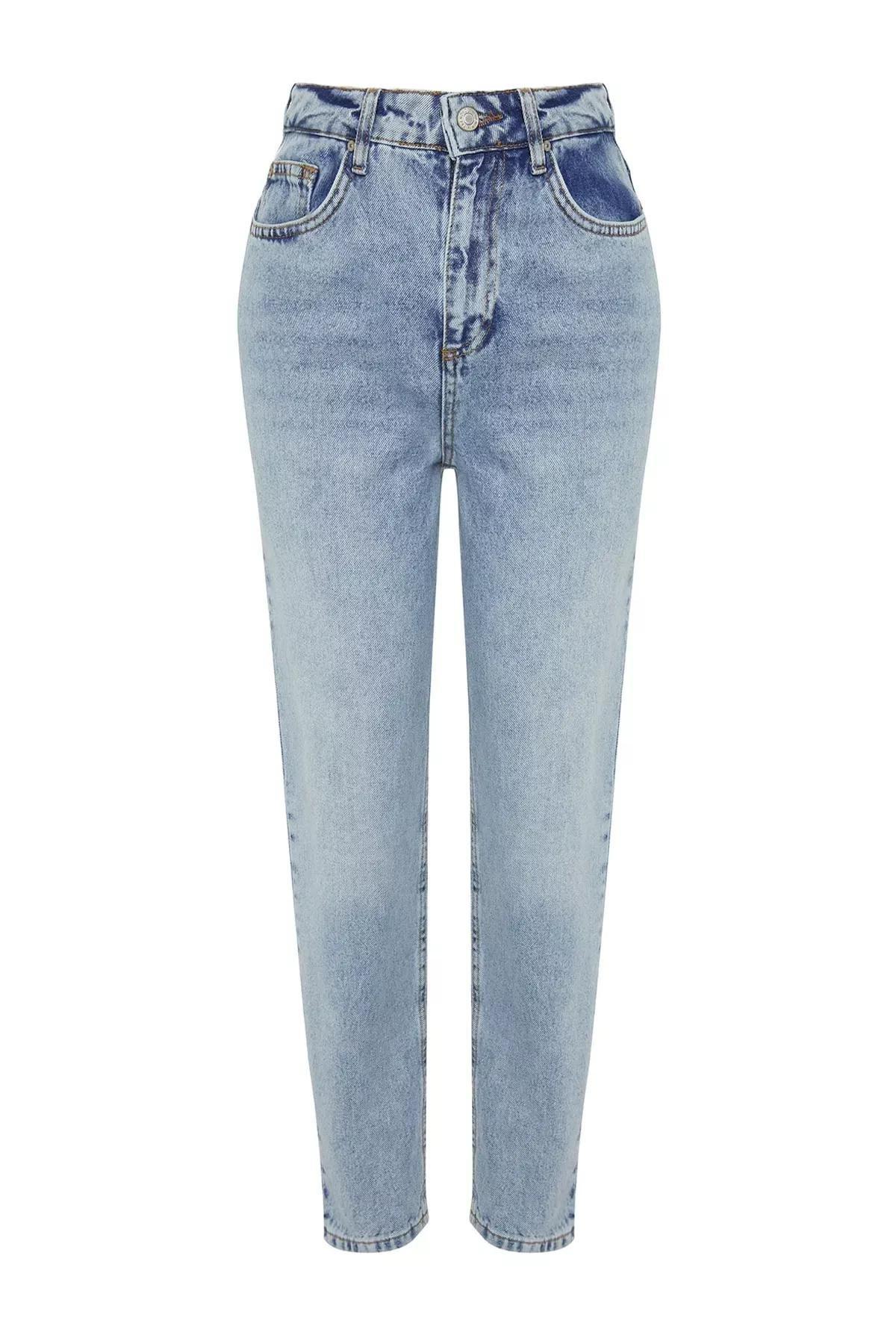 Blue Mom Jeans, LIGHT BLUE, large image number 6