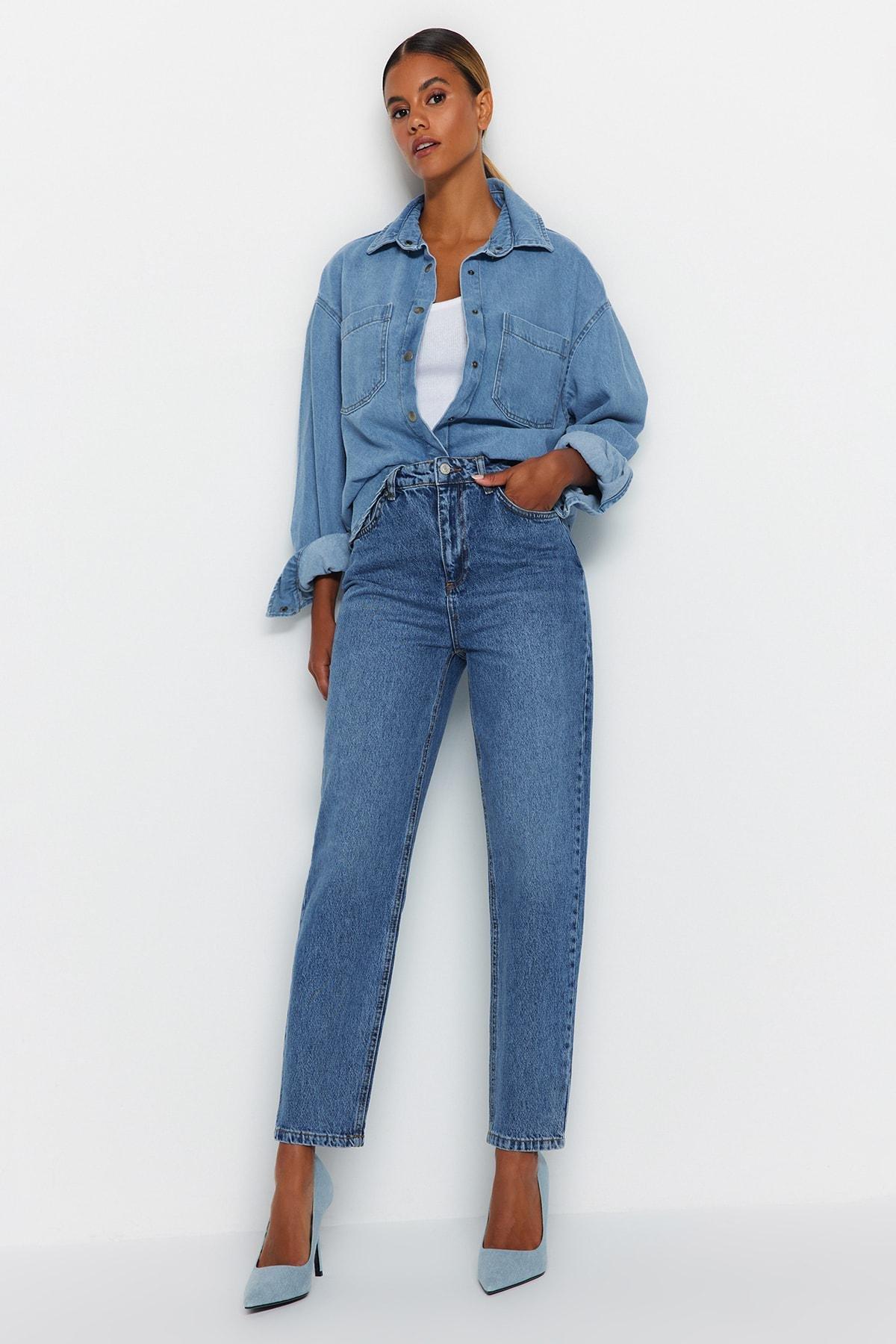 Blue Mom Jeans, , large image number 2