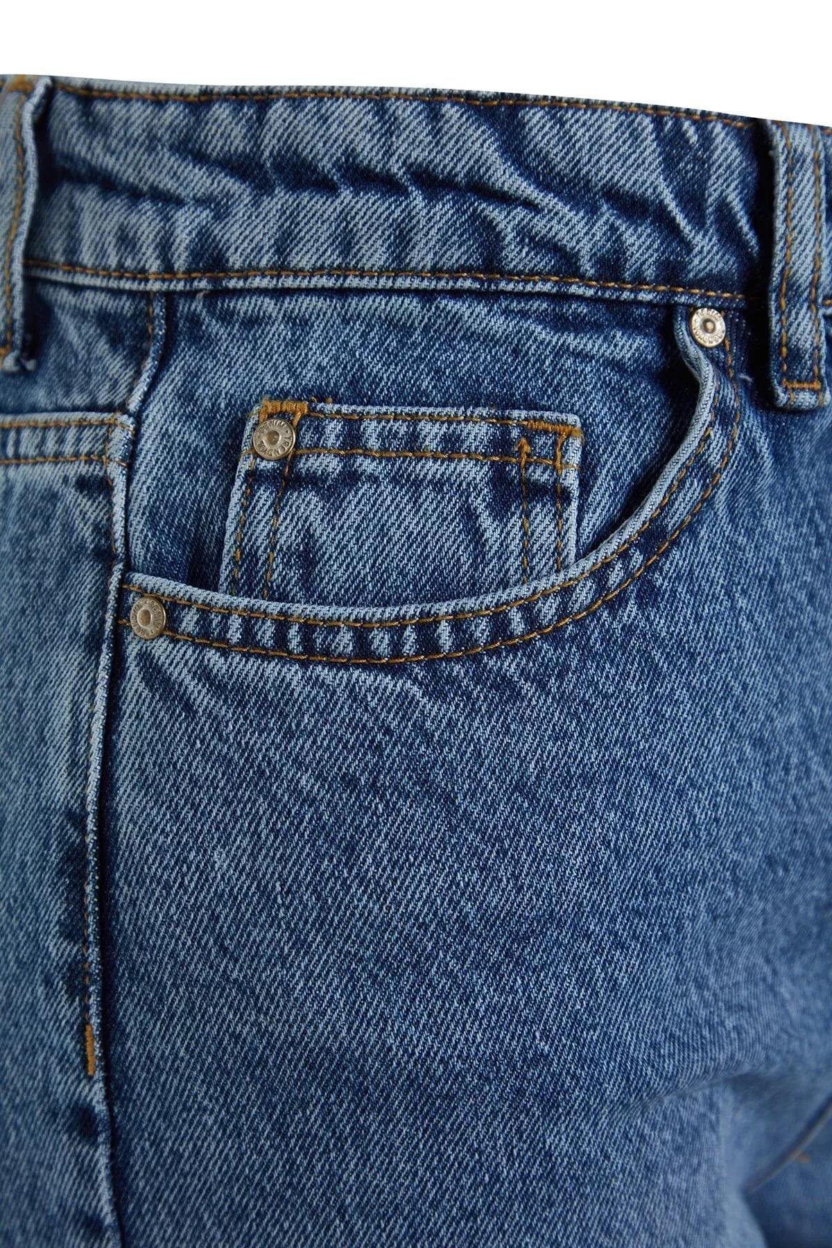 Blue Mom Jeans, Blue, large image number 7