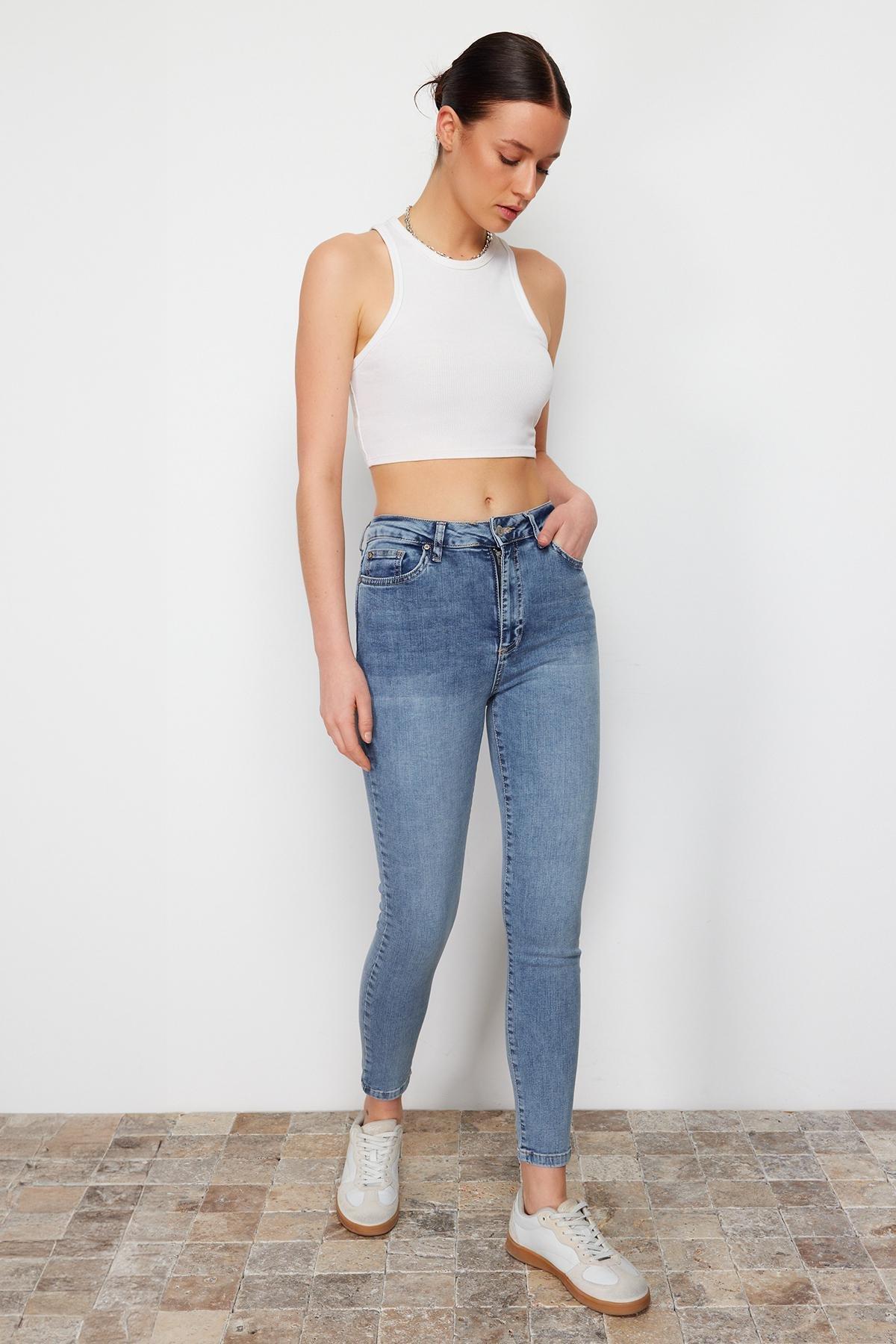 Blue Skinny Jeans, , large image number 4
