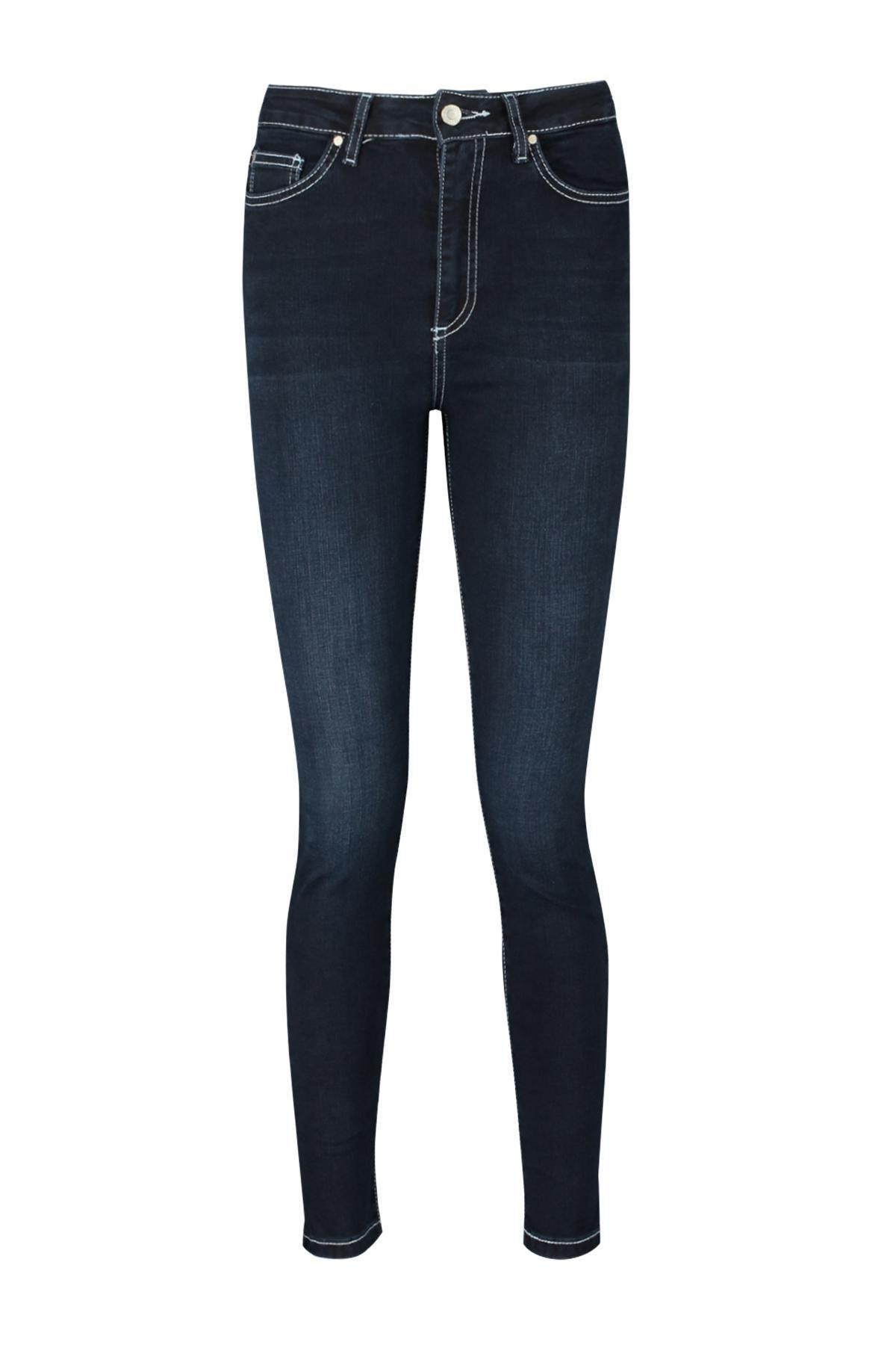 Trendyol - Blue High Waist Skinny Jeans
