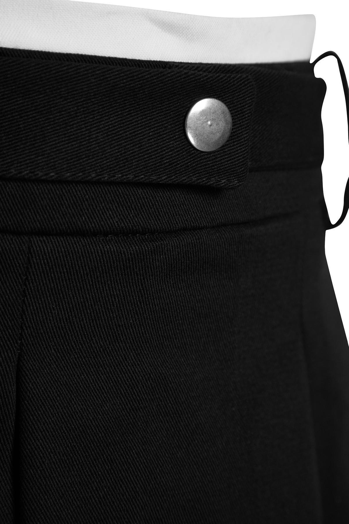 Black Belted Detailed Pleated Mini Skirt, , large image number 7