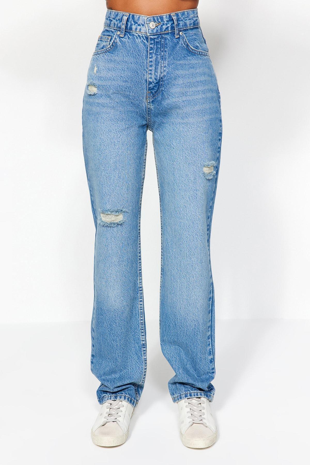 Blue Straight Jeans, , large image number 2