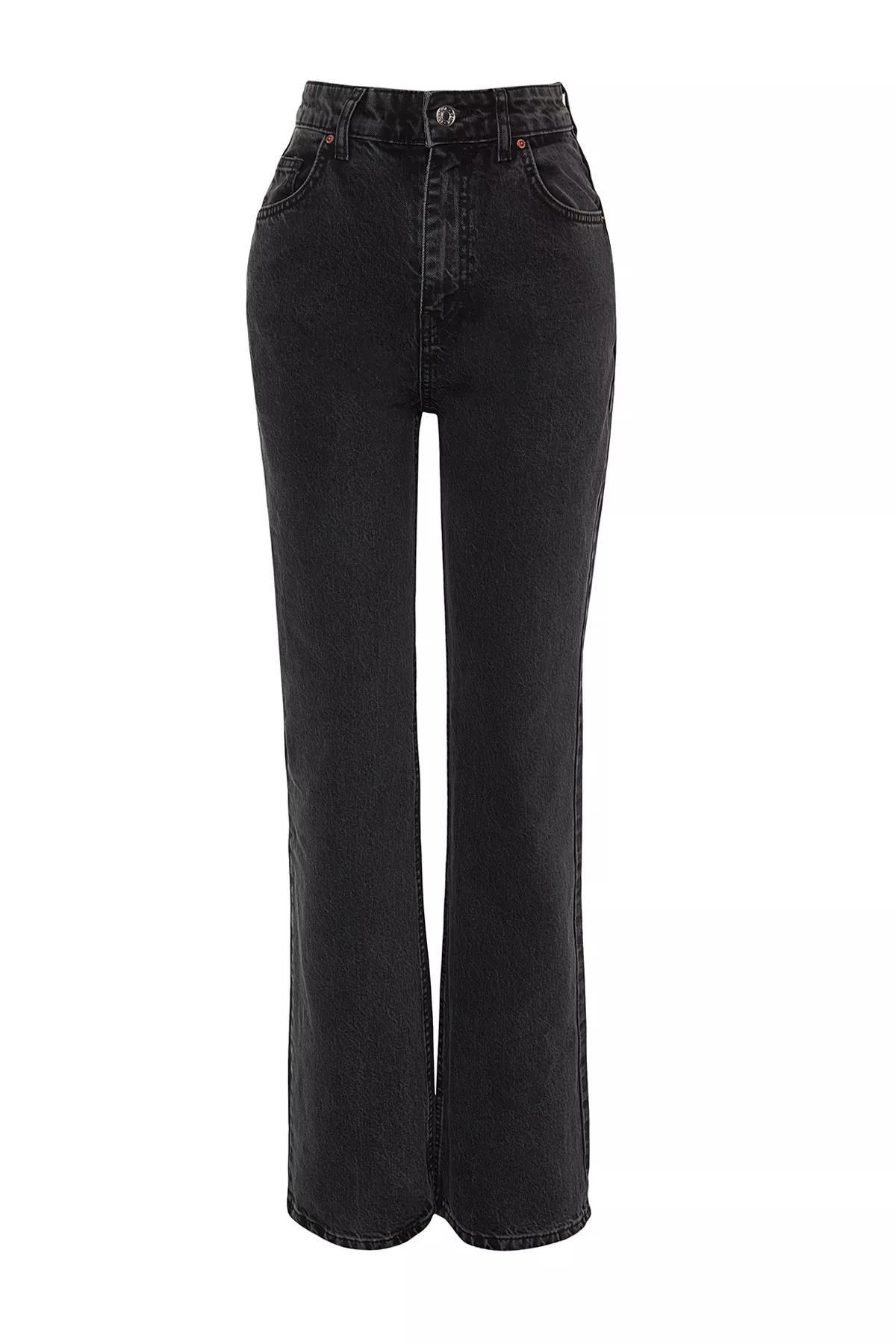 Black Wide Leg Jeans, , large image number 6
