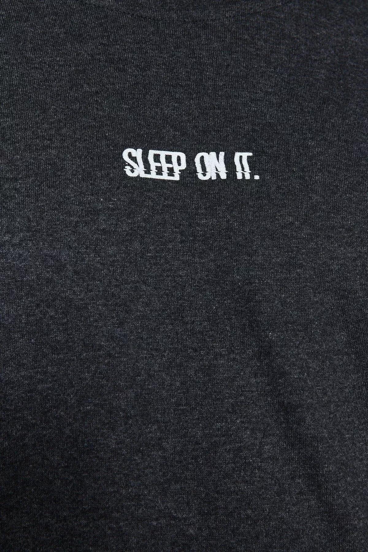 Grey Printed Knitted Pyjamas Set, Anthracite, large image number 7