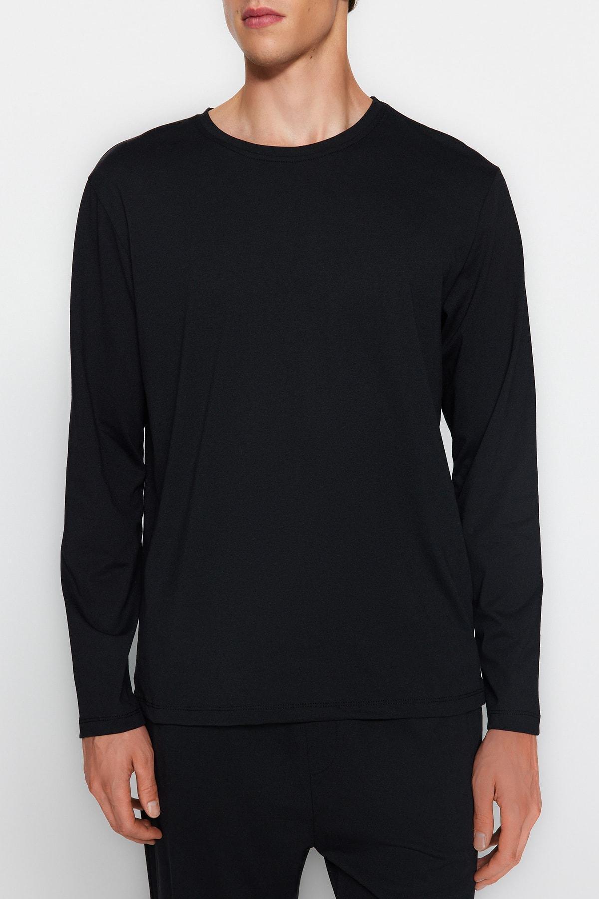 Black Knitted Pyjamas Set, , large image number 2