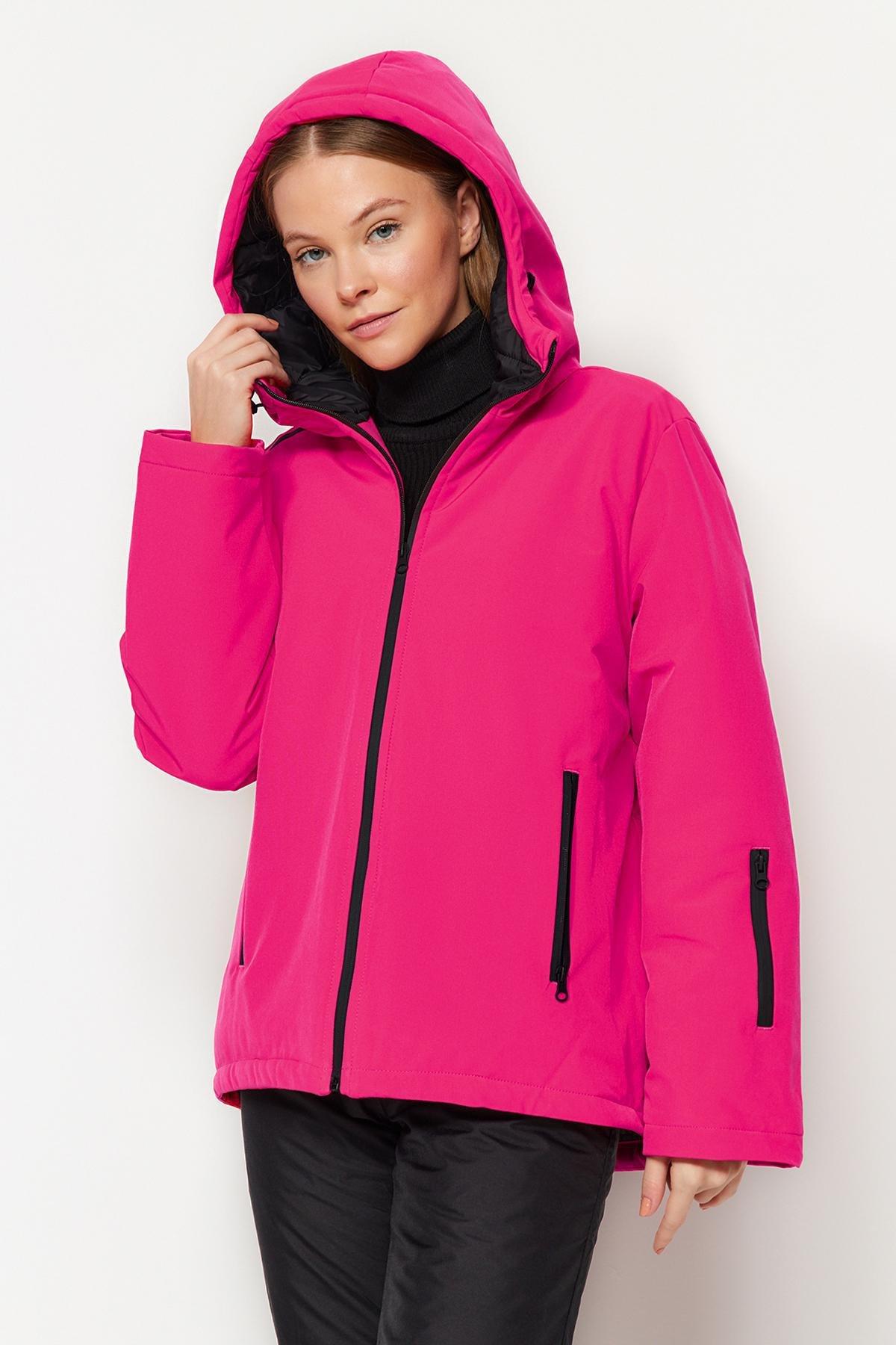 Trendyol - Pink Hooded Waterproof Jacket