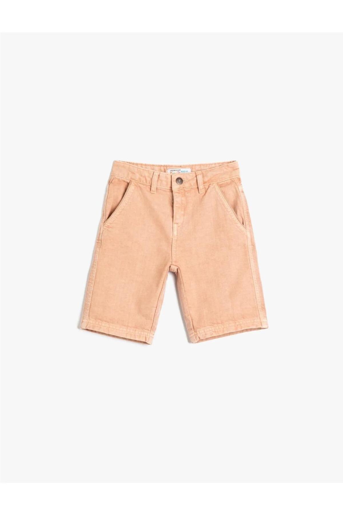 Koton - Orange Denim Shorts, Kids Unisex
