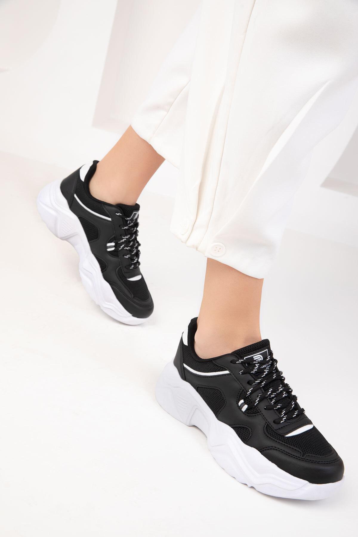Black Casual Lace-Up Sneakers, , large image number 0