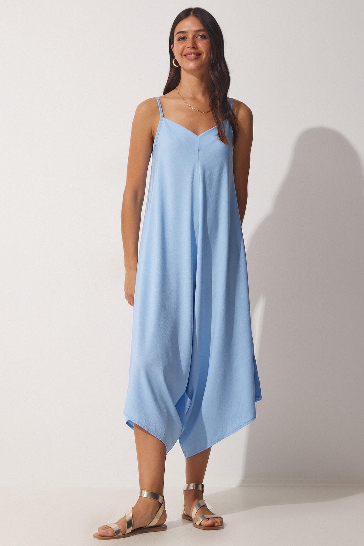 Blue Oversize Jumpsuit, SKY BLUE, large image number 0